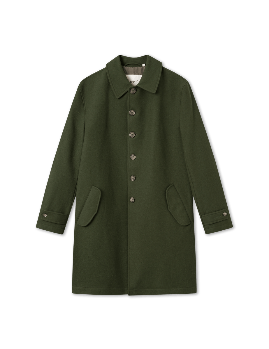 SHELTER WOOL COAT - ARMY – foret