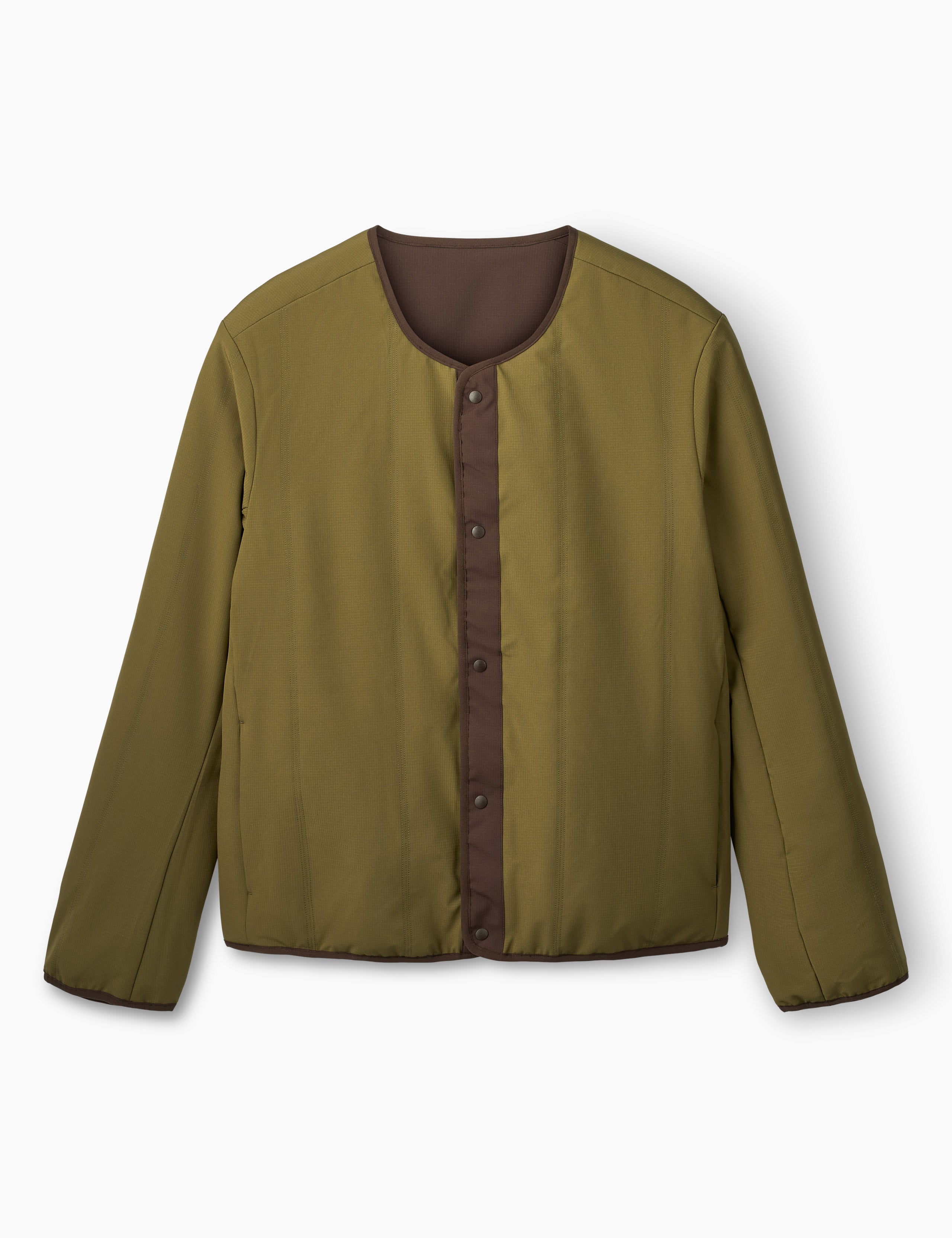 BEAN REVERSIBLE JACKET - DARK BROWN/ARMY