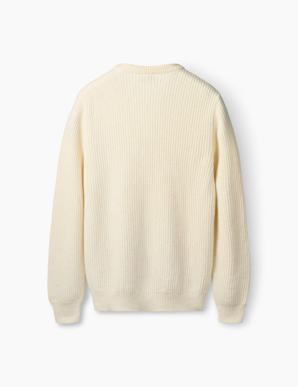 BOW CABLE KNIT - CLOUD