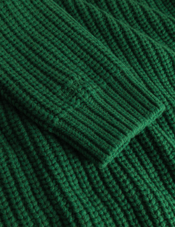 TRIP CHUNKY RIB KNIT - GREEN