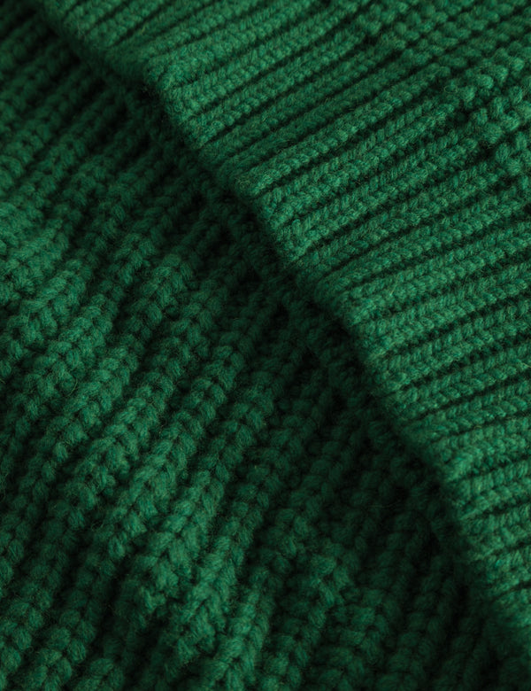 TRIP CHUNKY RIB KNIT - GREEN