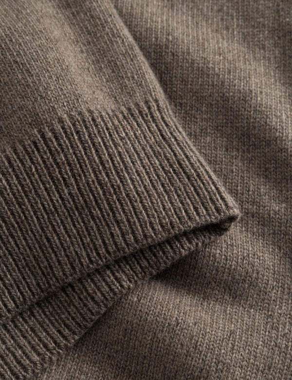 CIRCLE JACQUARD KNIT - COLD BROWN