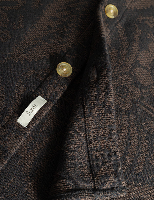 MAP JACQUARD SHIRT - COLD BROWN