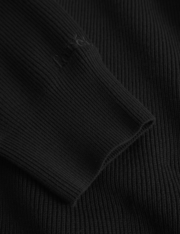 DELTA RIB HALF ZIP - BLACK