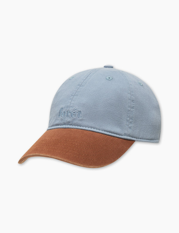 HAWK WASHED 2-TONE CAP - DUSTY BLUE/BROWN