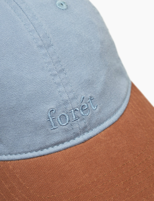 HAWK WASHED 2-TONE CAP - DUSTY BLUE/BROWN