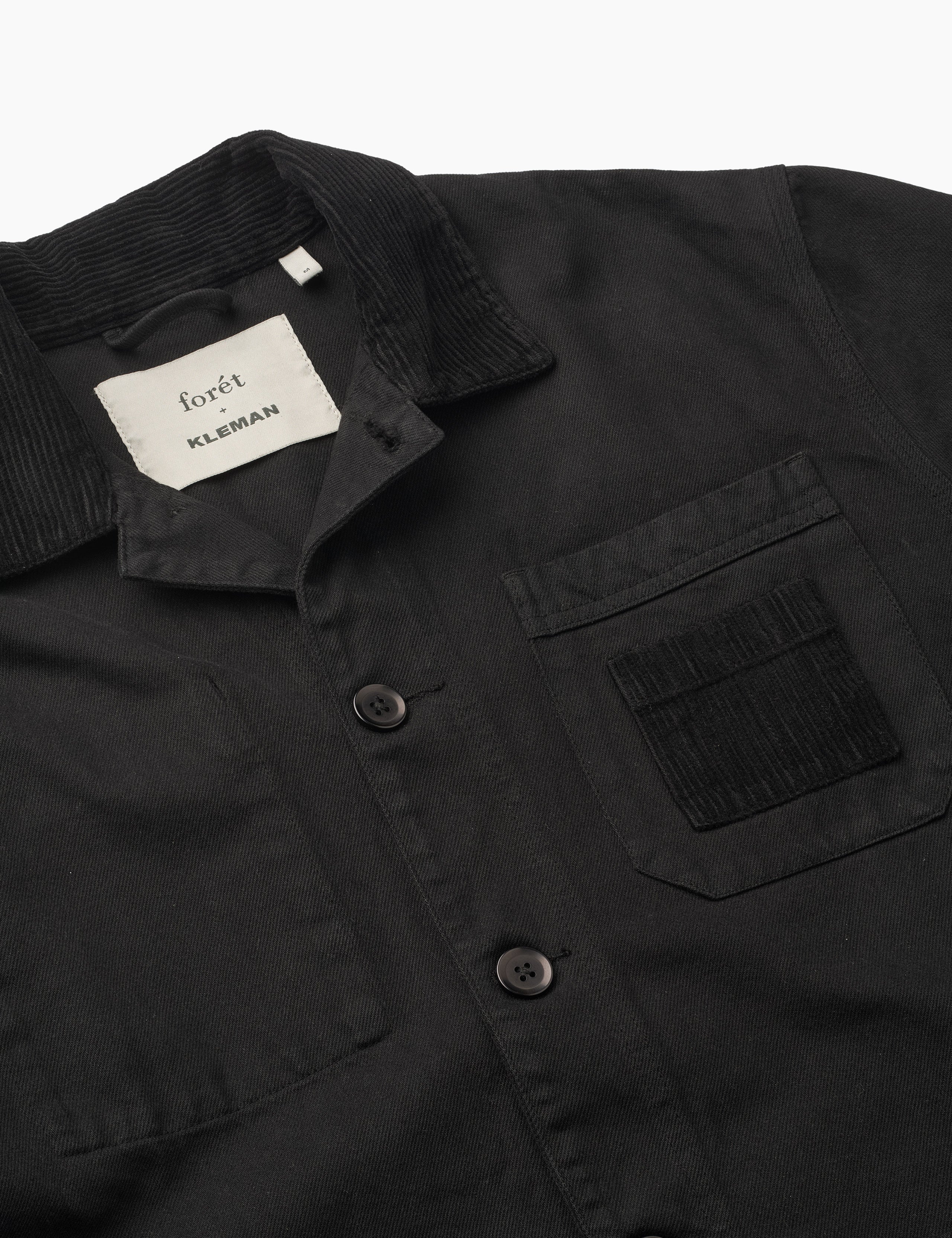 FORÉT X KLEMAN OVERSHIRT - BLACK