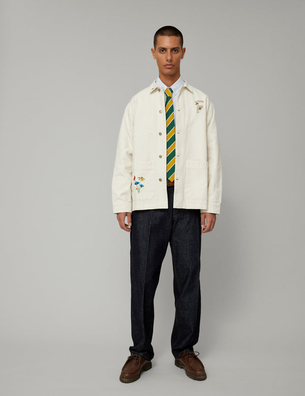 ROWAN EMBROIDERY CANVAS OVERSHIRT - CLOUD