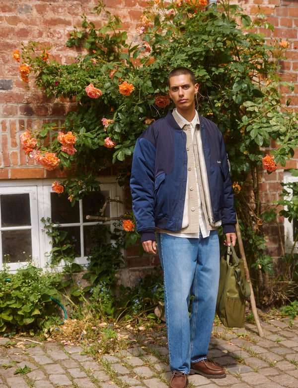 BOW BOMBER JACKET - NAVY