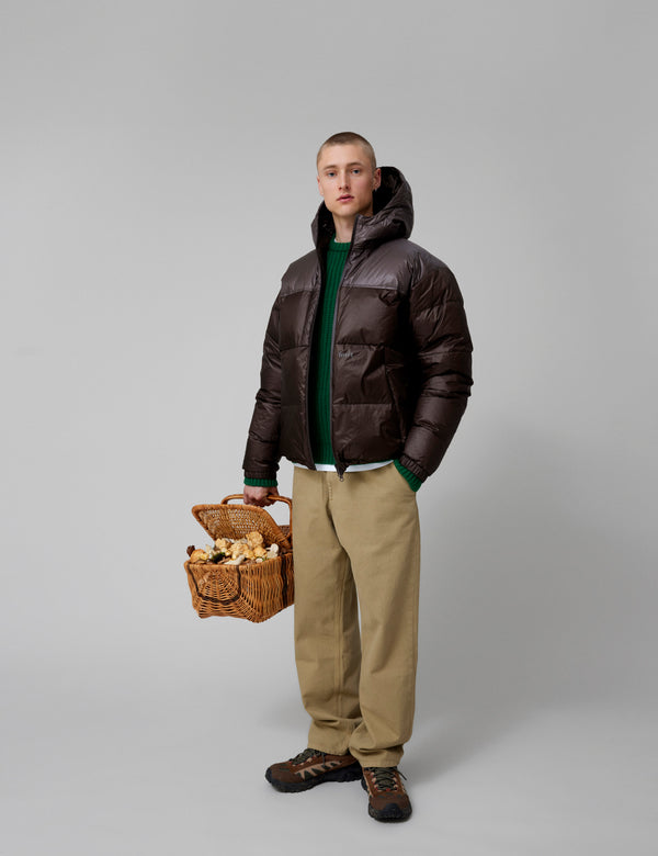 GRAIN REVERSIBLE PUFFER JACKET - BROWN