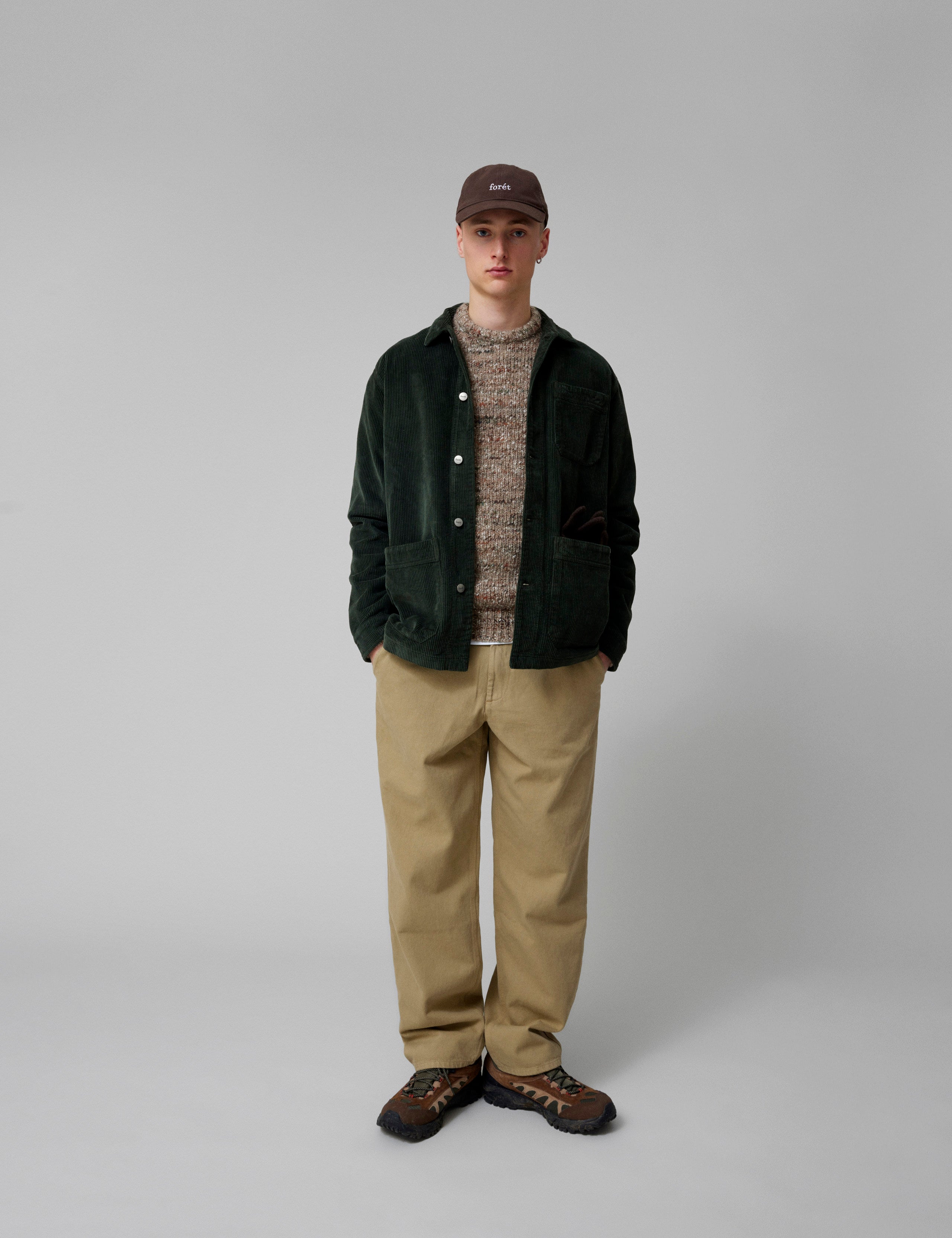 ROWAN OVERSHIRT - DARK MOSS CORDUROY