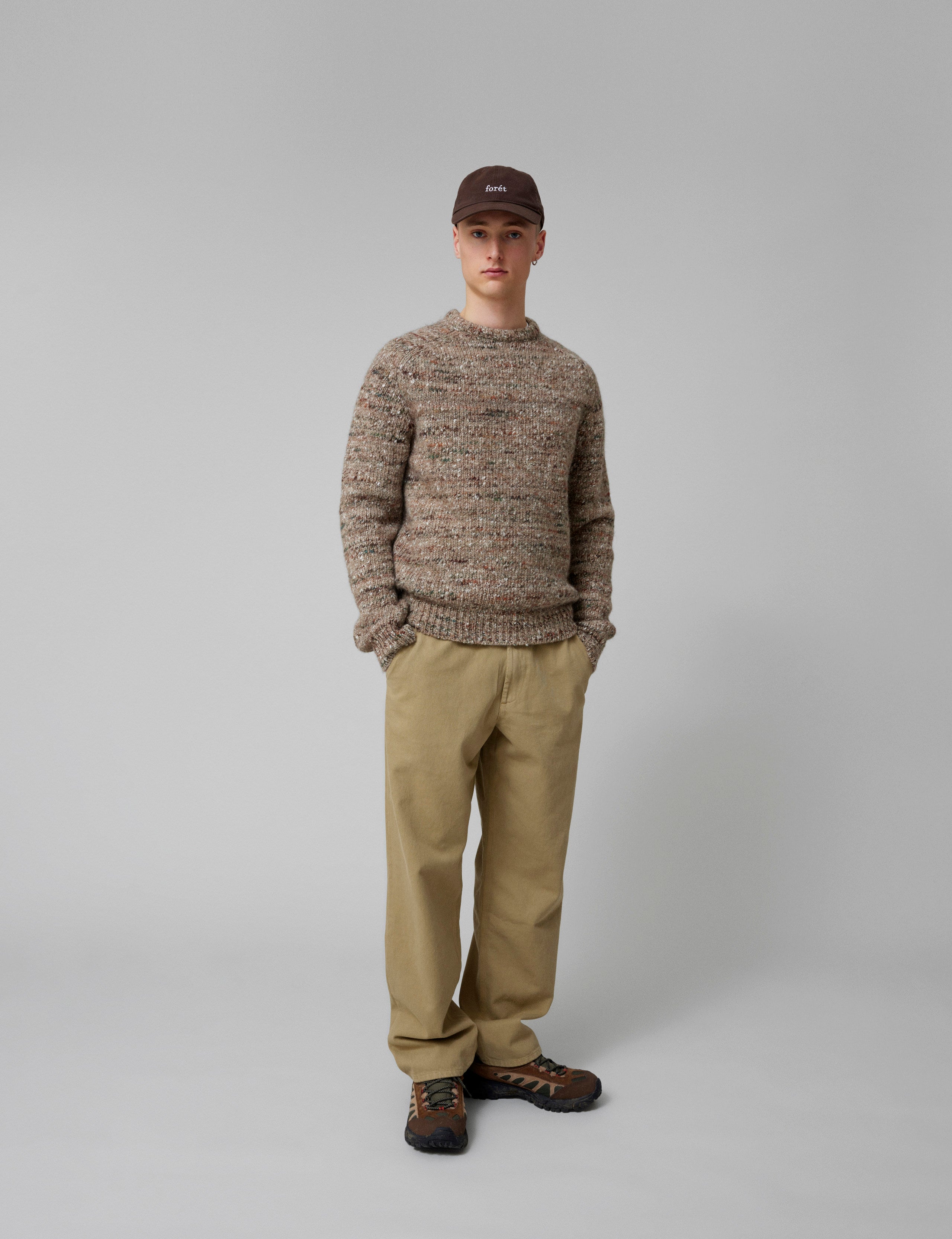 ARTIST ALPACA KNIT - KHAKI MELANGÉ