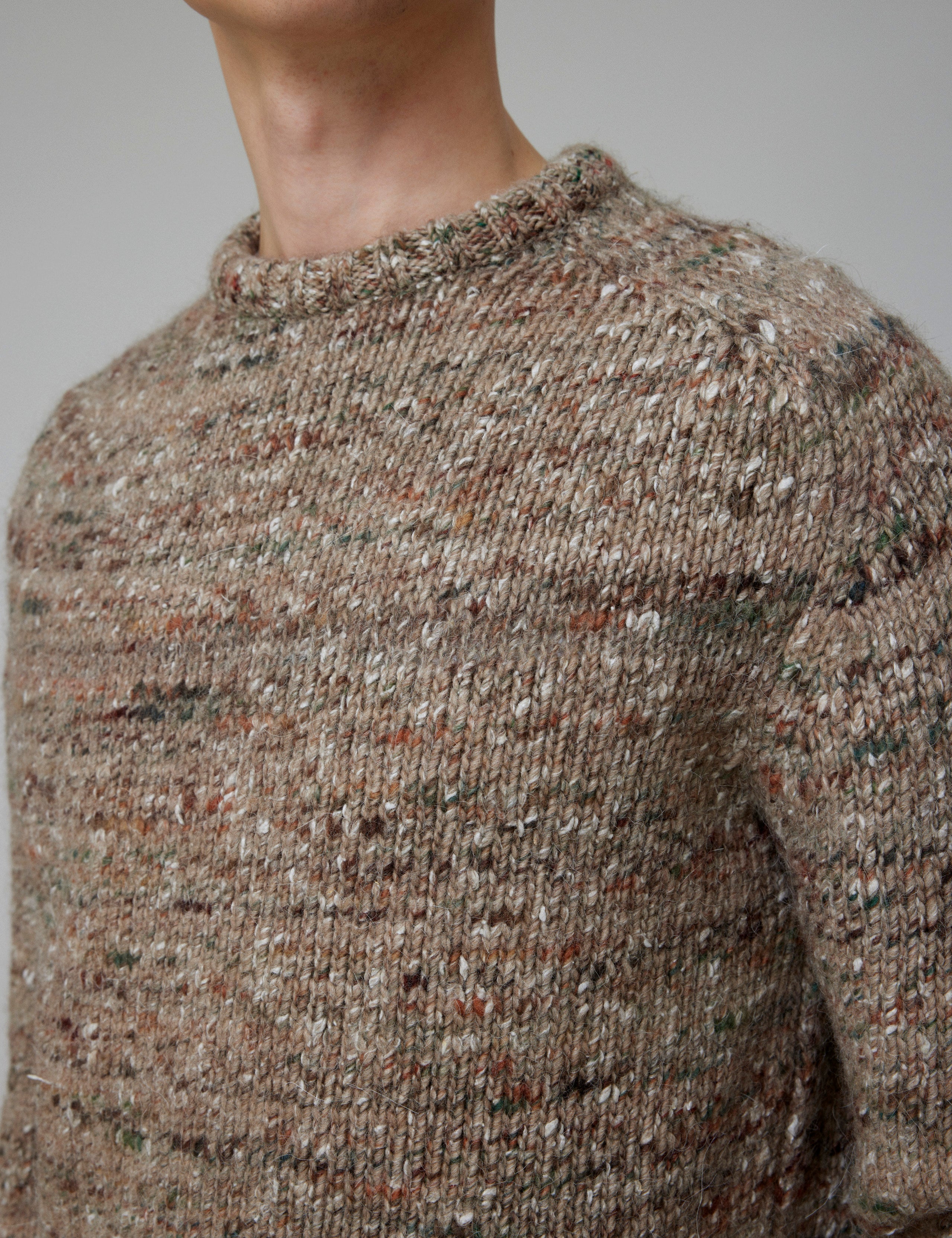 ARTIST ALPACA KNIT - KHAKI MELANGÉ