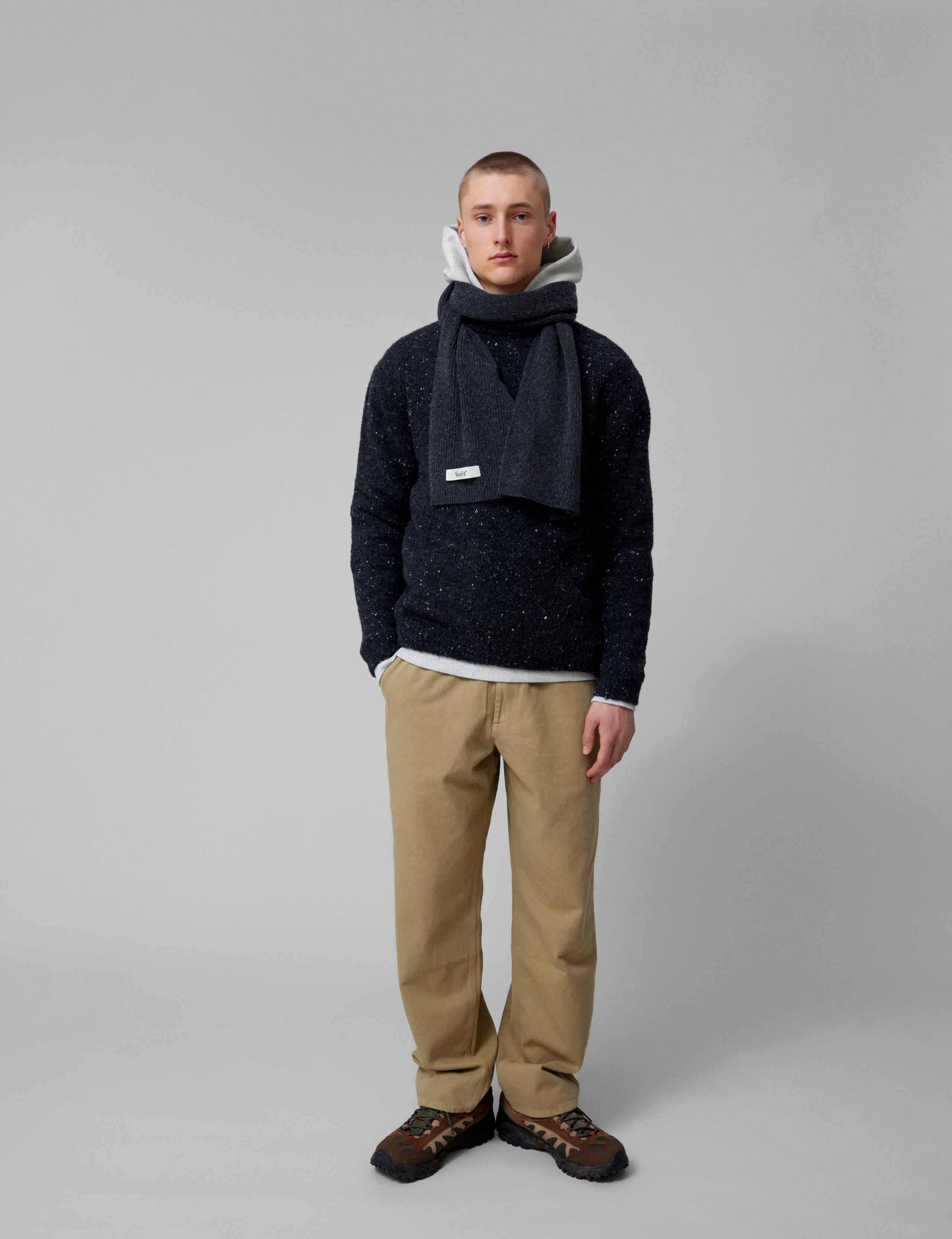 MOSS MERINO KNIT - DARK GREY MÉLANGE