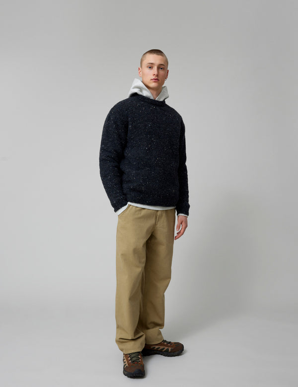 MOSS MERINO KNIT - DARK GREY MÉLANGE