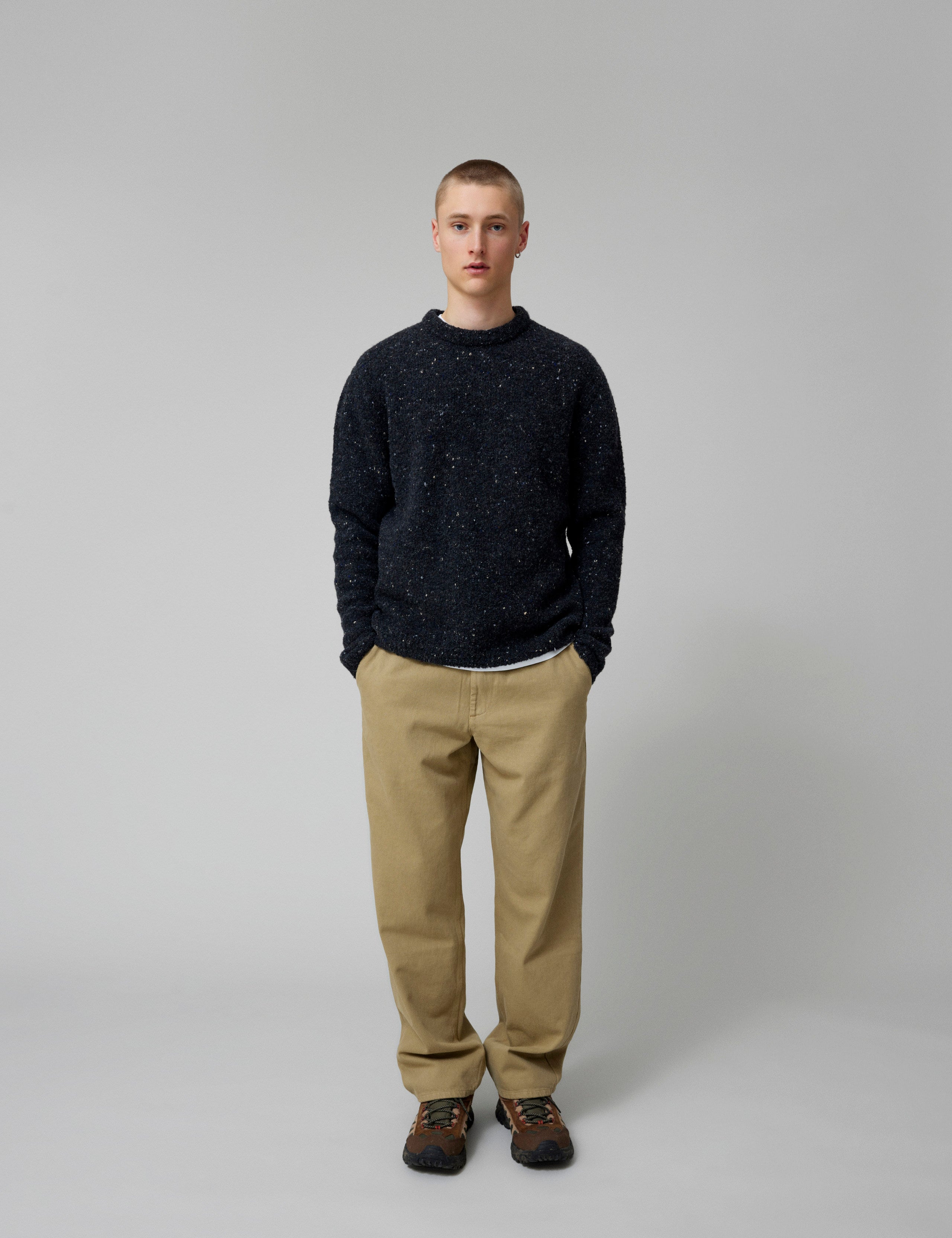 MOSS MERINO KNIT - DARK GREY MÉLANGE