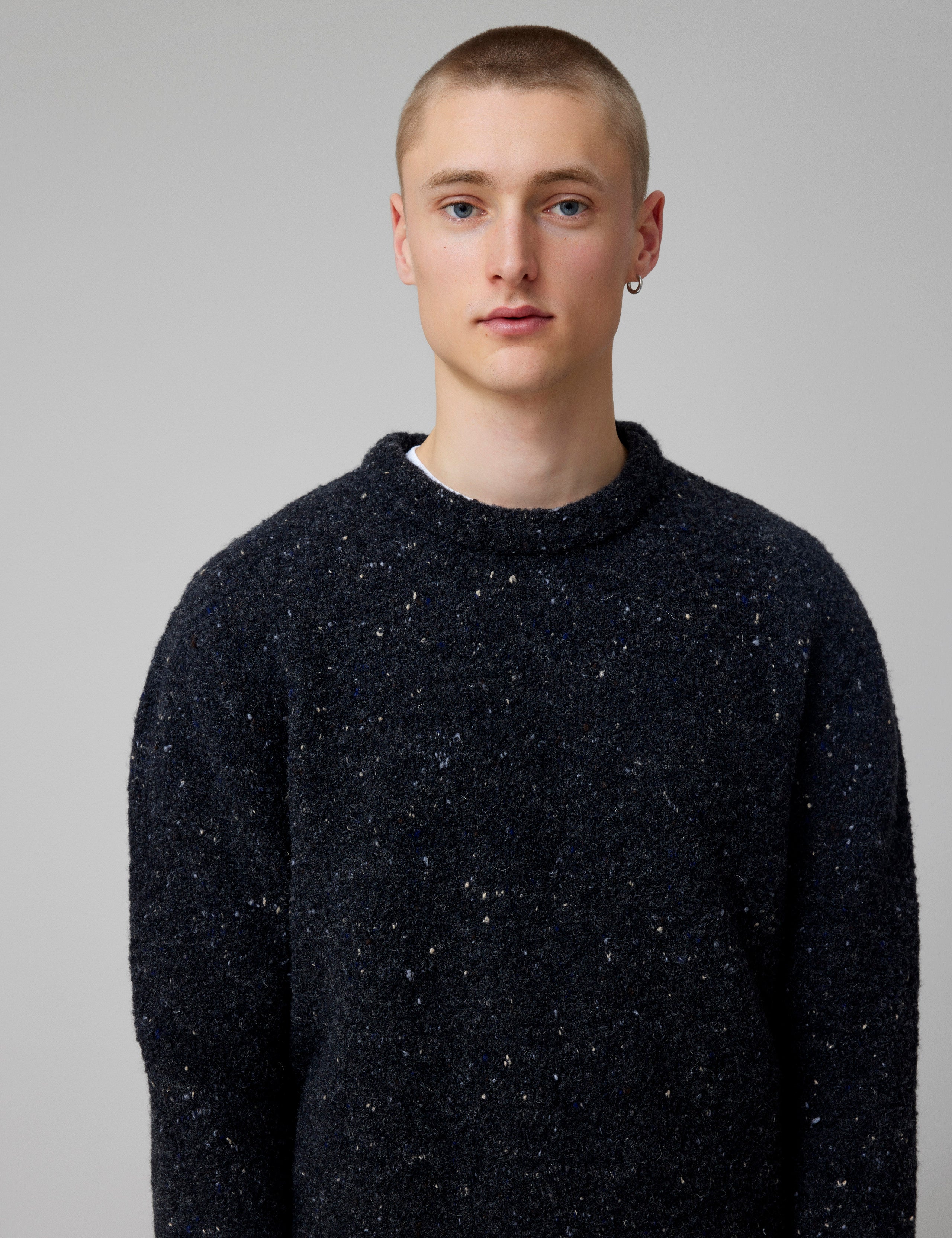 MOSS MERINO KNIT - DARK GREY MÉLANGE