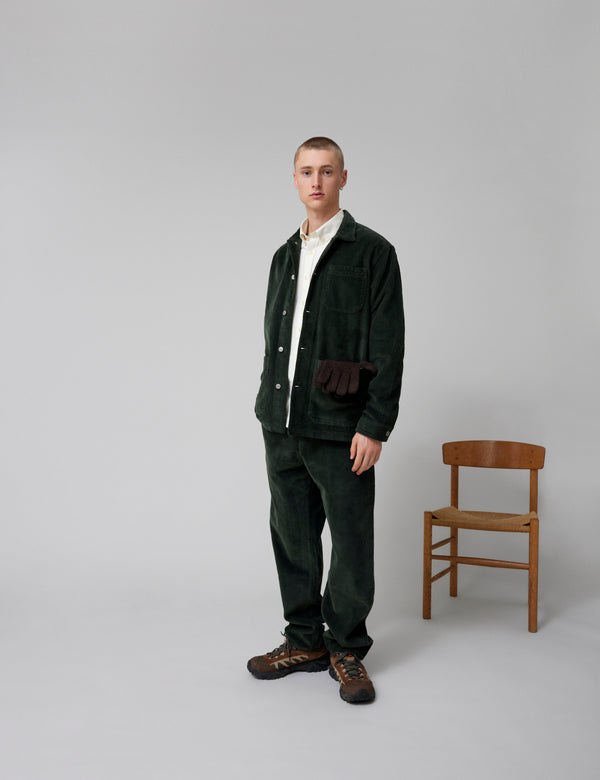 ROWAN OVERSHIRT - DARK MOSS CORDUROY