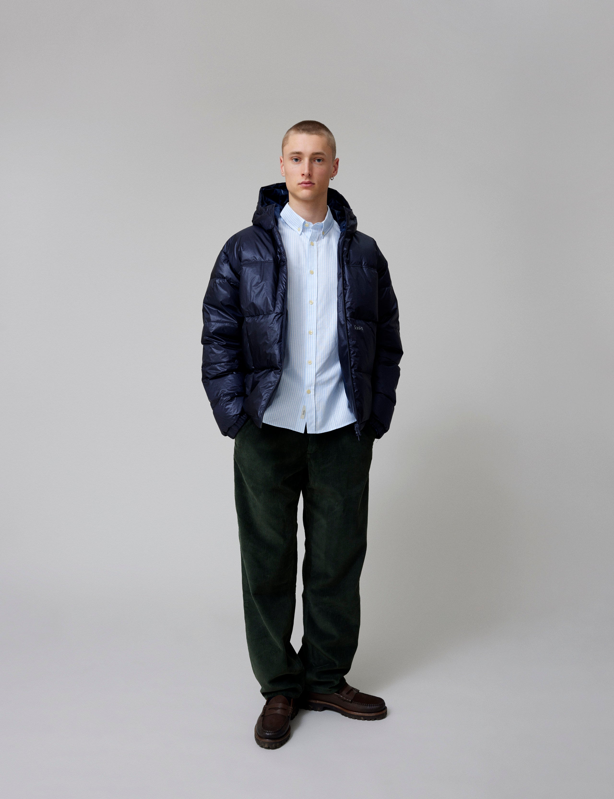 GRAIN REVERSIBLE PUFFER JACKET - NAVY