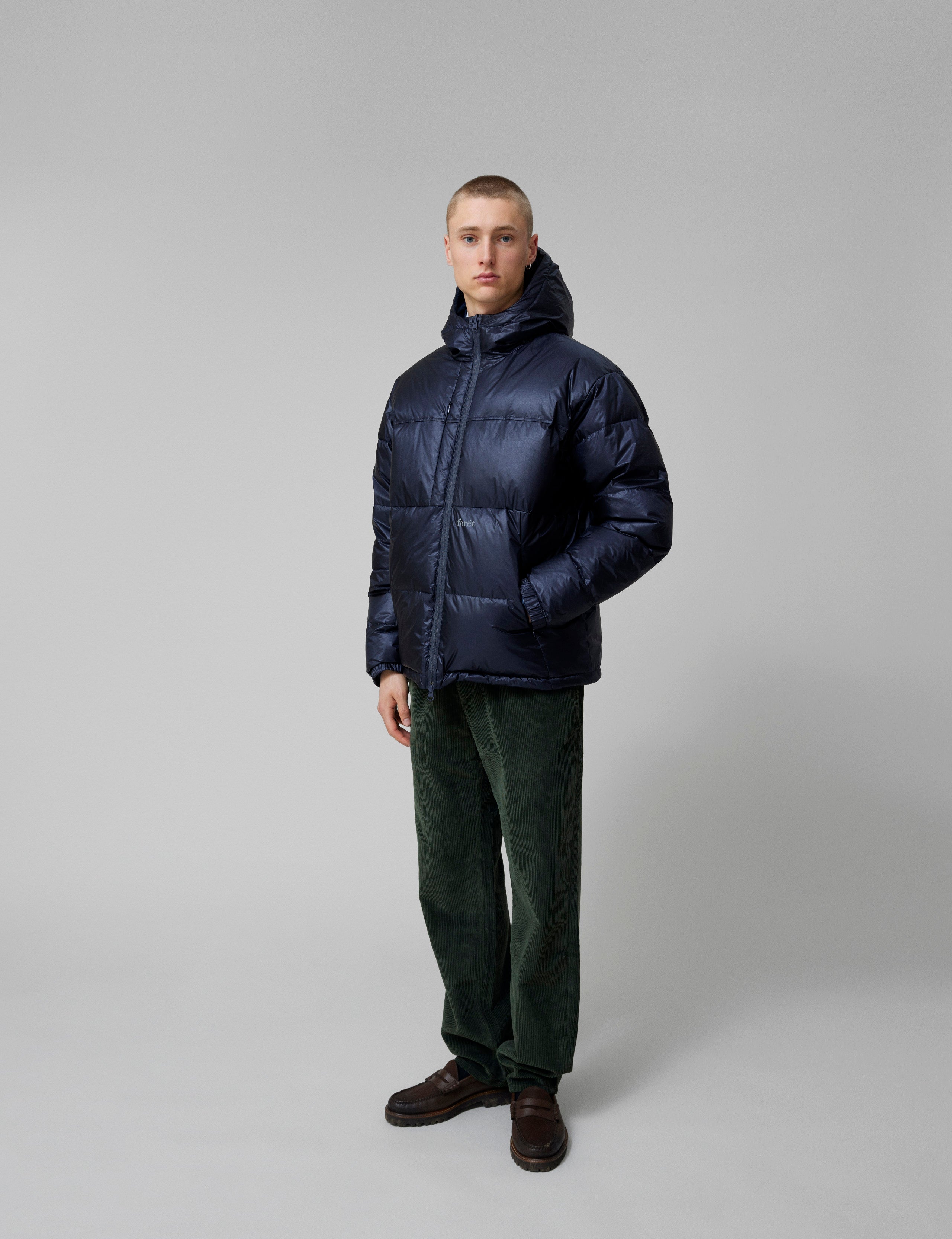 GRAIN REVERSIBLE PUFFER JACKET - NAVY