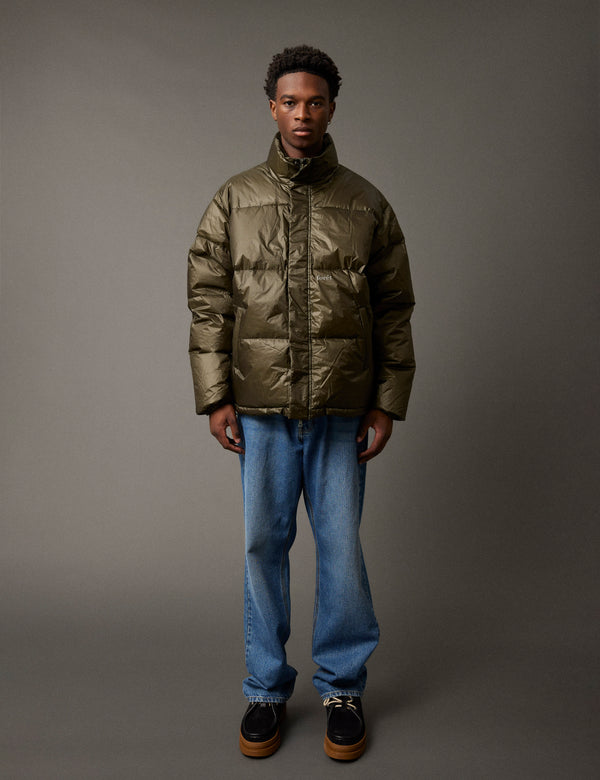 OAT PUFFER JACKET - DARK MOSS