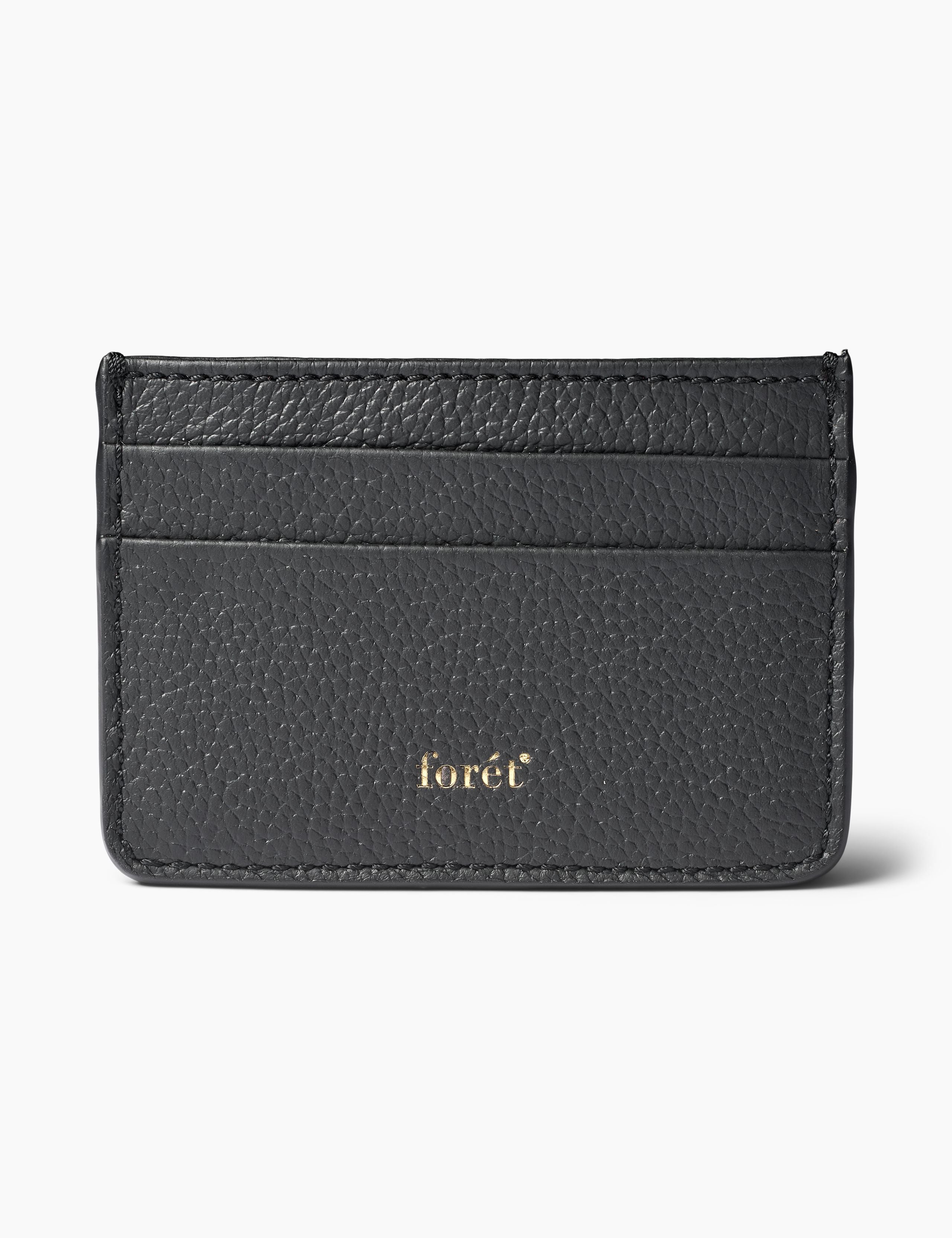 LEATHER CARDHOLDER - BLACK
