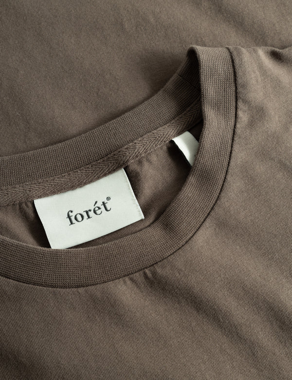 LOOP T-SHIRT - COLD BROWN