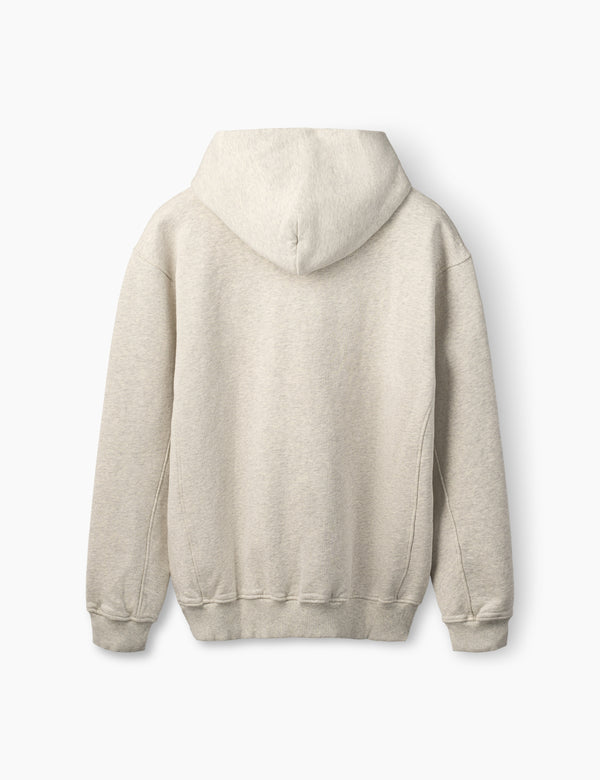 NOON HOODIE - SNOW MELANGE