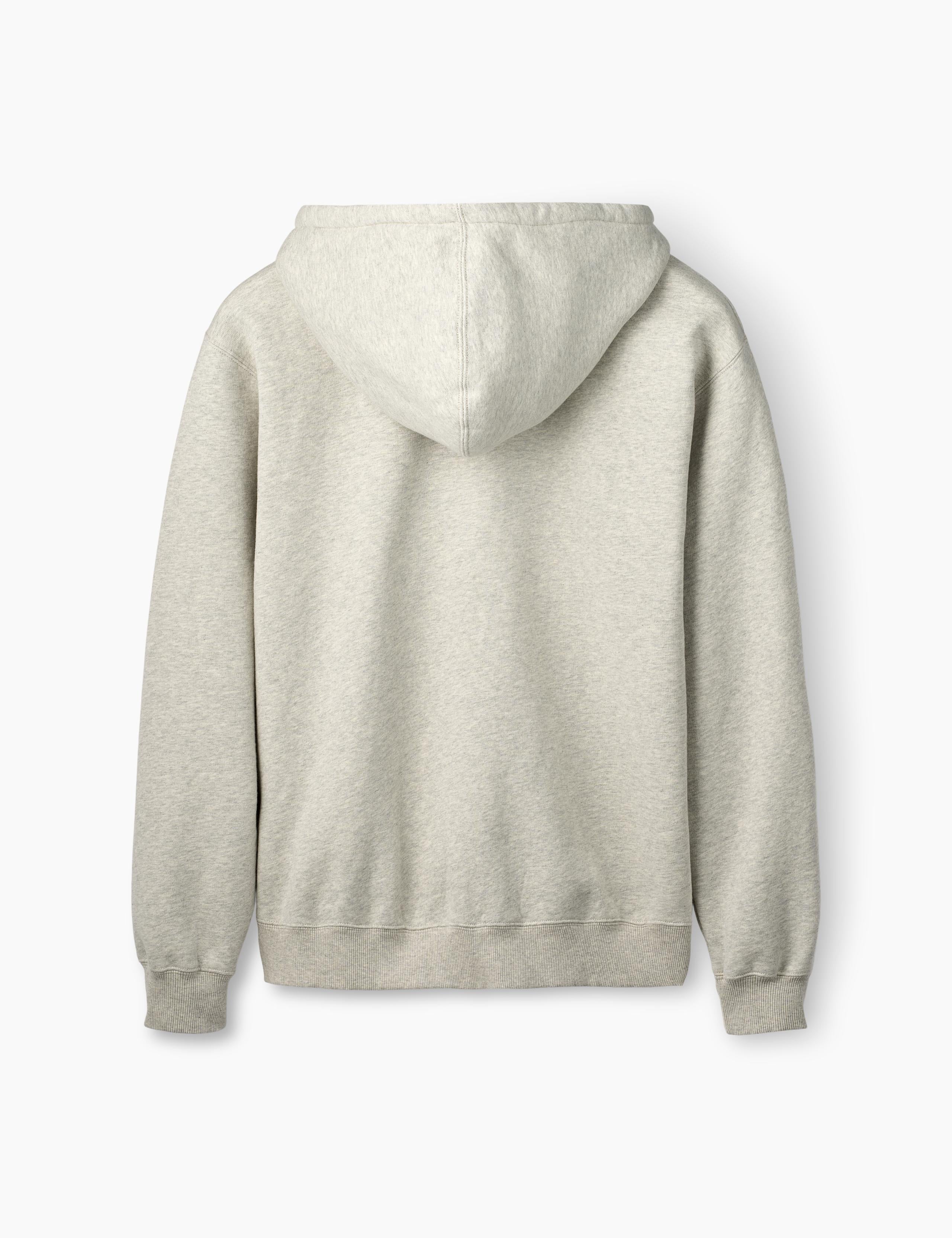NOON ZIP HOODIE - SNOW MELANGE