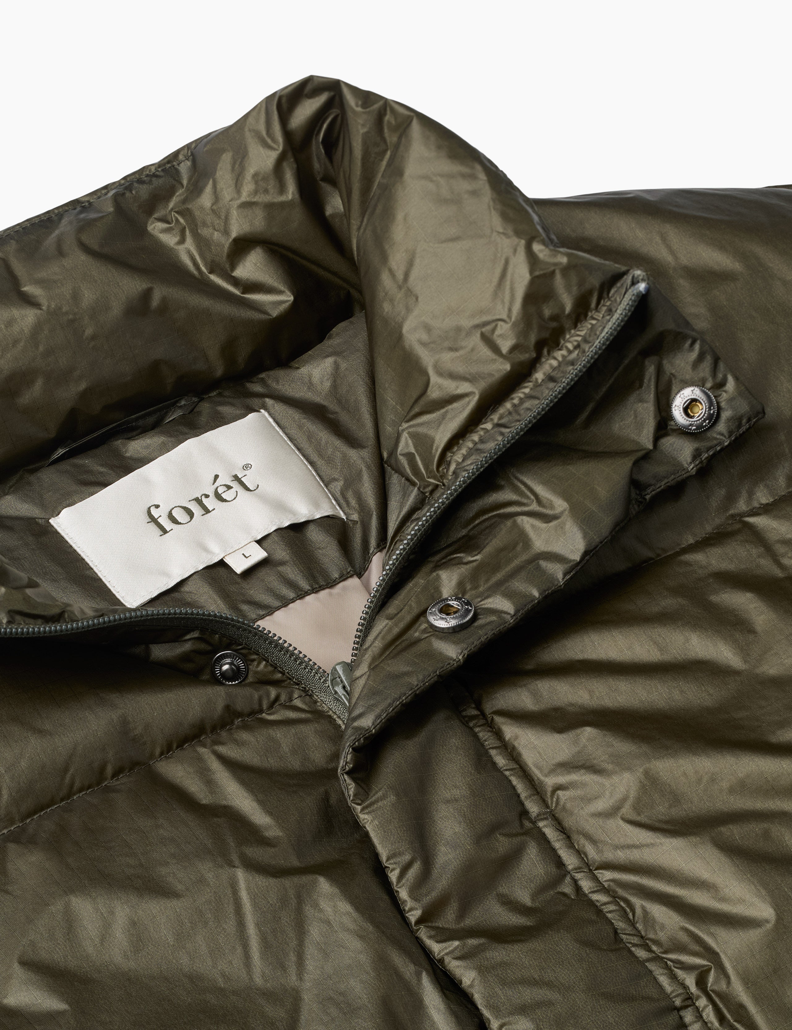 OAT PUFFER JACKET - DARK MOSS