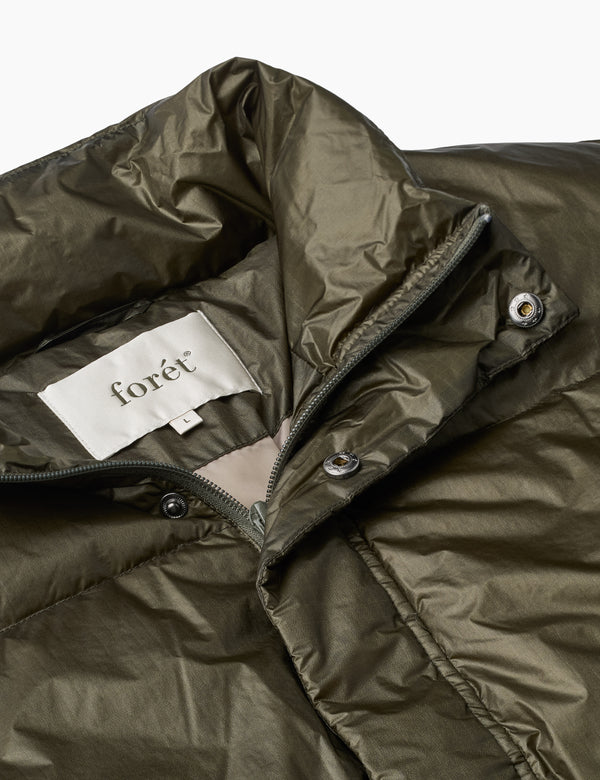 OAT PUFFER JACKET - DARK MOSS