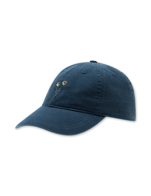 FLOWER WASHED CAP - NAVY