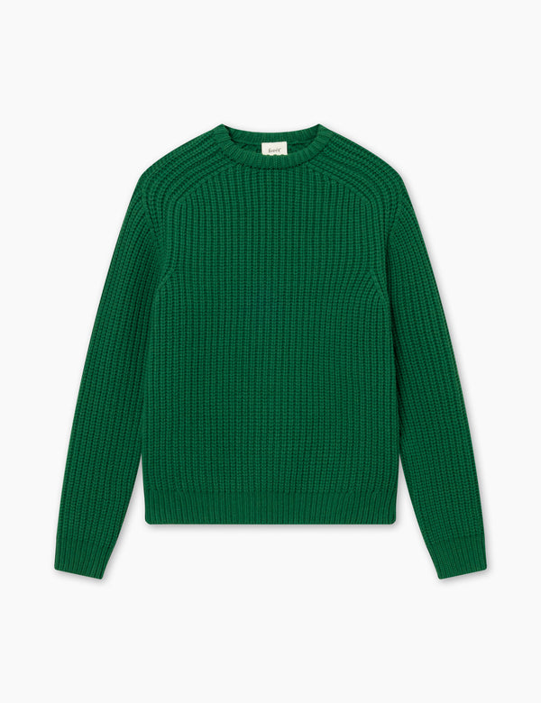 TRIP CHUNKY RIB KNIT - GREEN