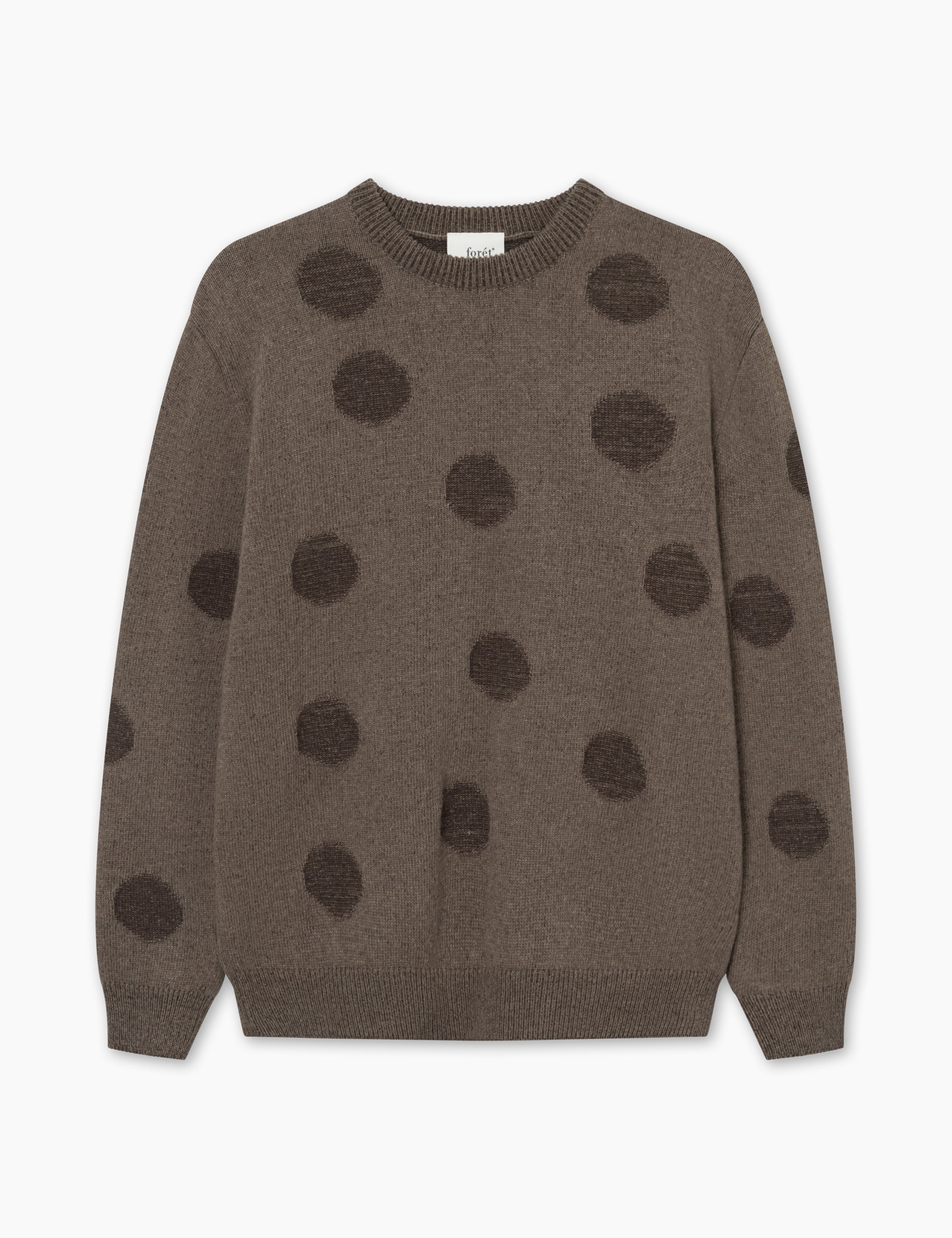 CIRCLE JACQUARD KNIT - COLD BROWN