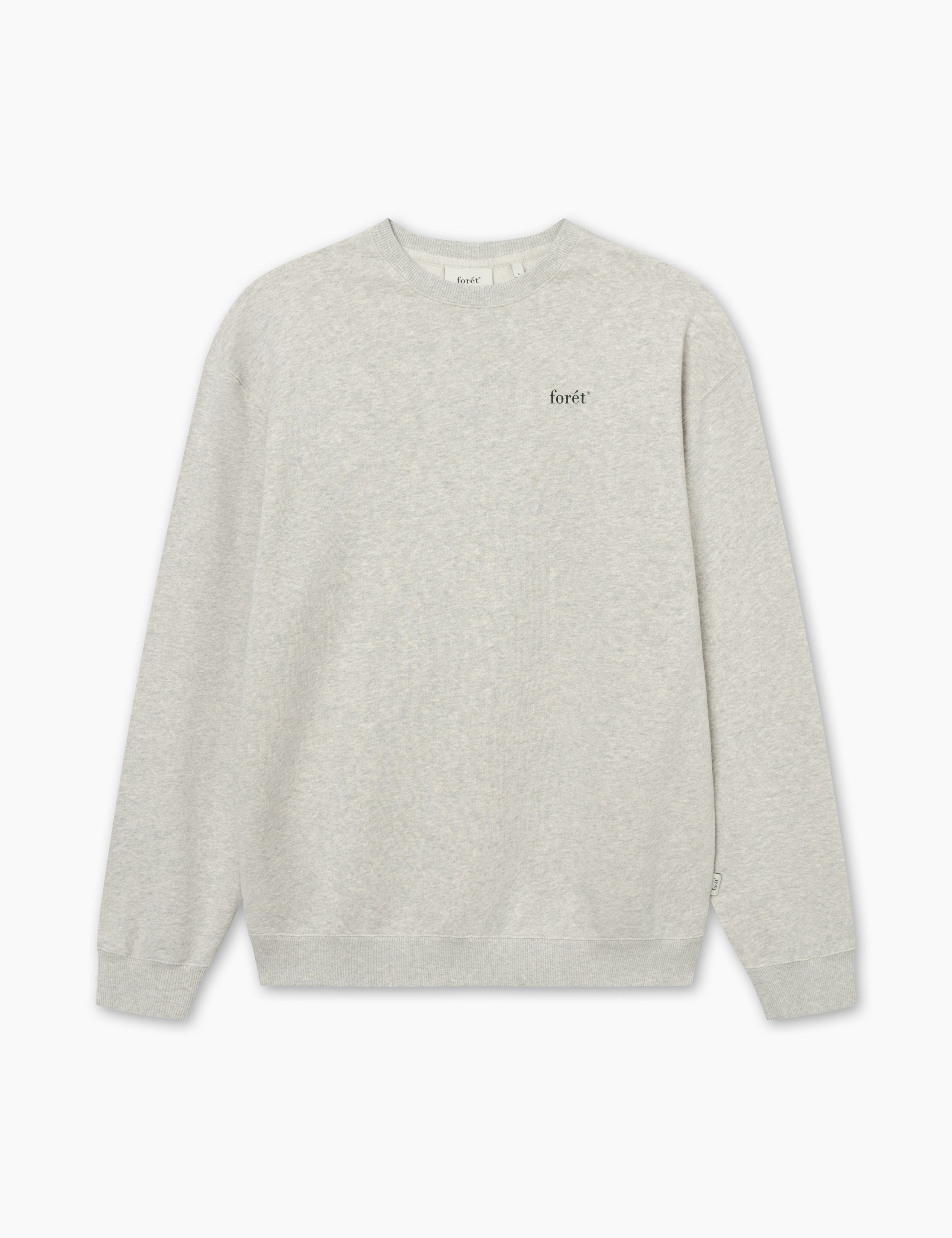 OCEAN SWEATSHIRT - SNOW MELANGÉ/GREEN