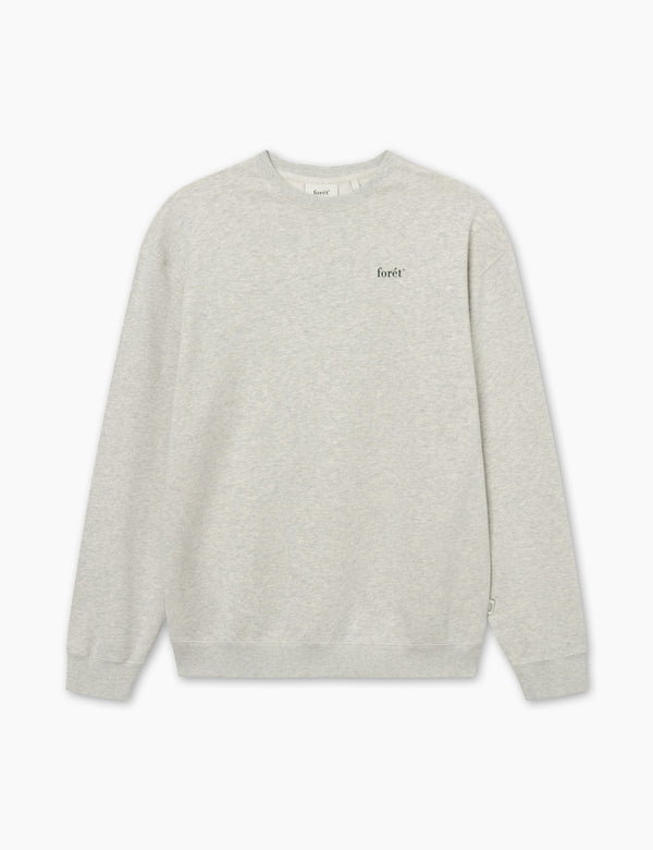 OCEAN SWEATSHIRT - SNOW MELANGÉ/GREEN