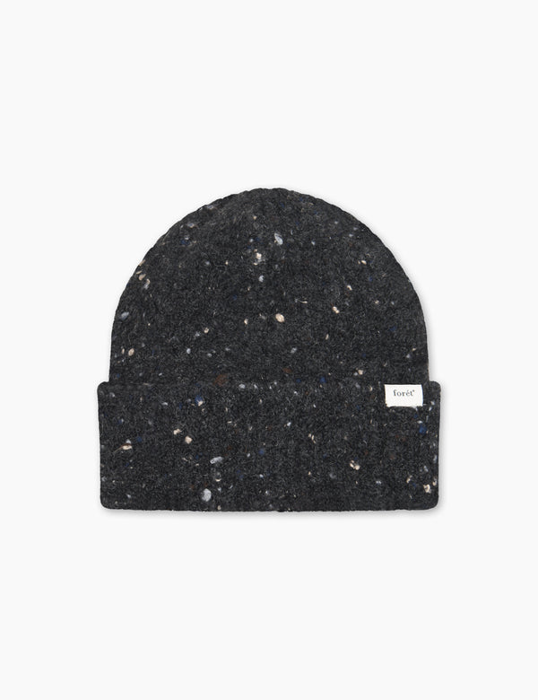 MOSS MERINO BEANIE - DARK GREY MÉLANGE