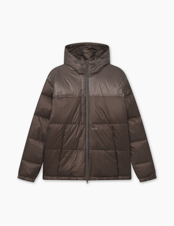 GRAIN REVERSIBLE PUFFER JACKET - BROWN