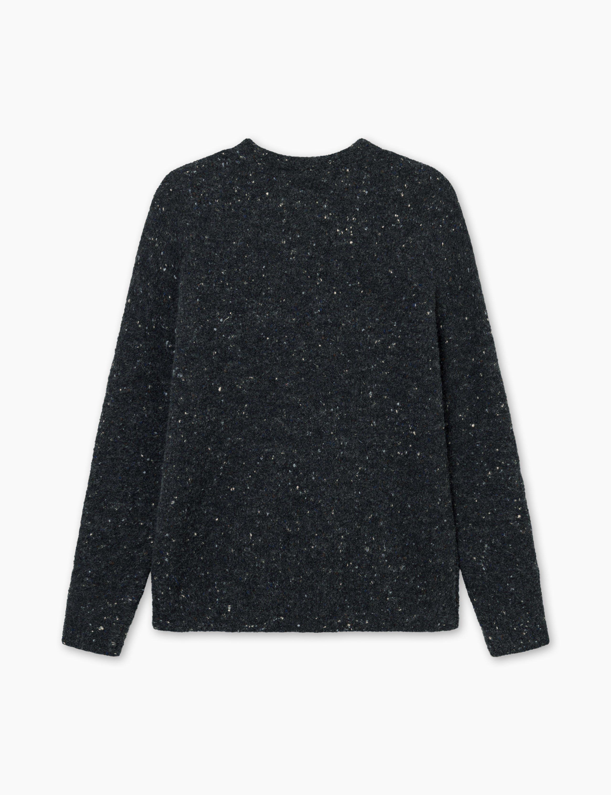 MOSS MERINO KNIT - DARK GREY MÉLANGE