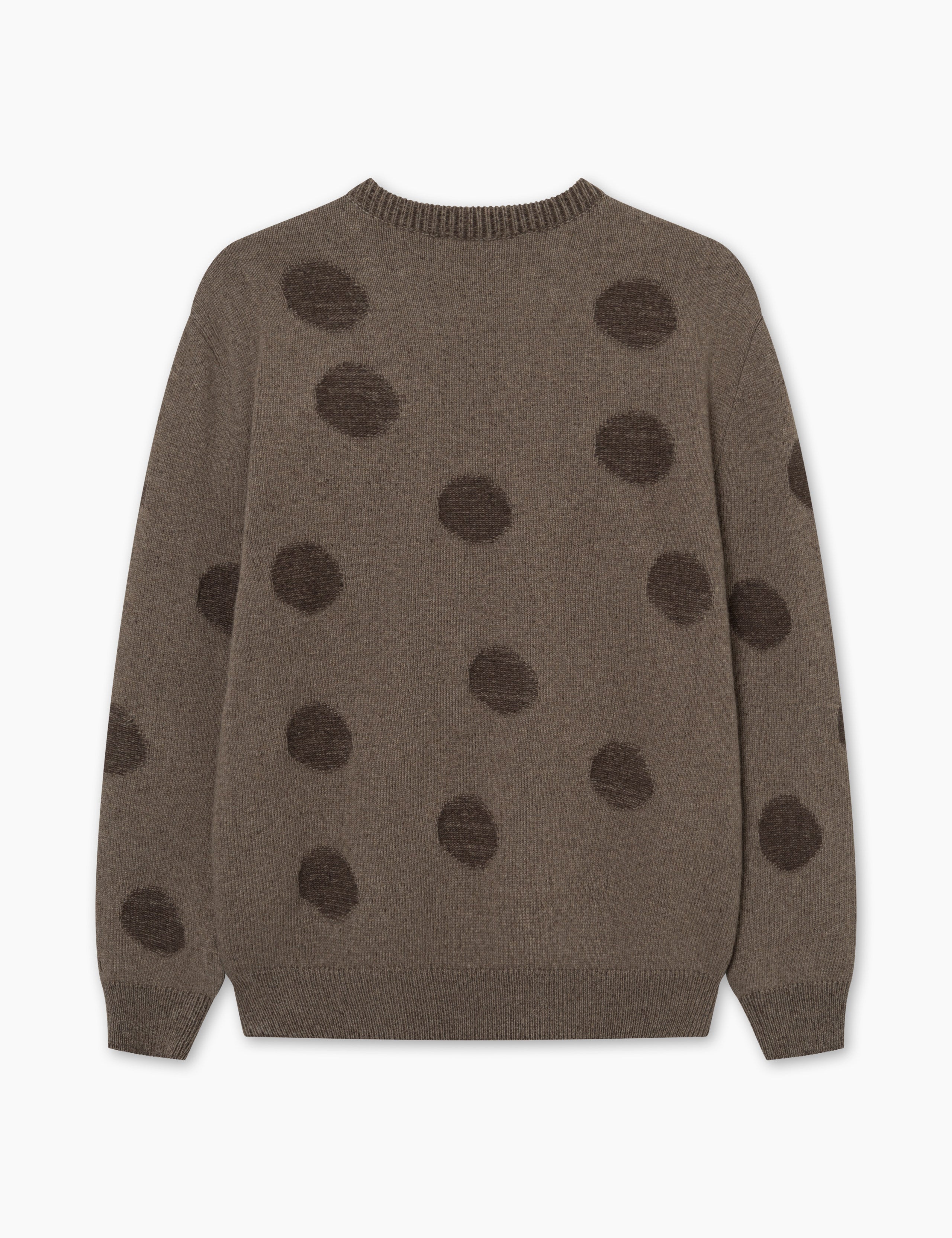 CIRCLE JACQUARD KNIT - COLD BROWN