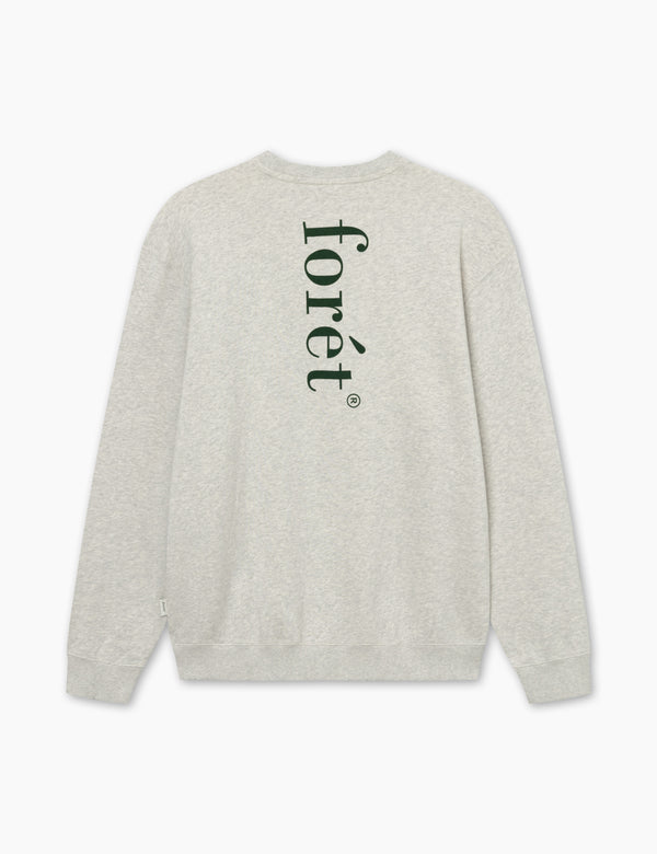 OCEAN SWEATSHIRT - SNOW MELANGÉ/GREEN