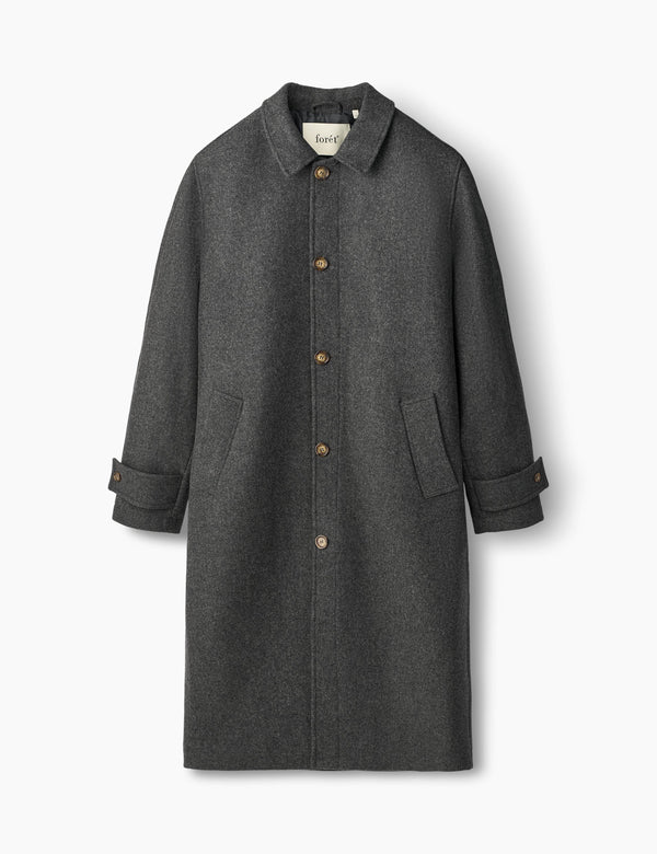 PINE WOOL COAT - DARK GREY MELANGÉ