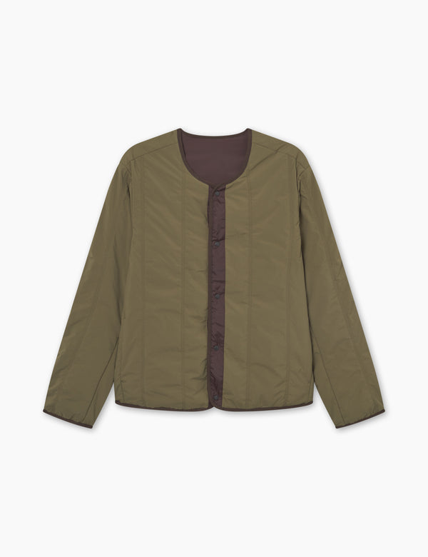 BEAN REVERSIBLE JACKET - DARK BROWN/ARMY