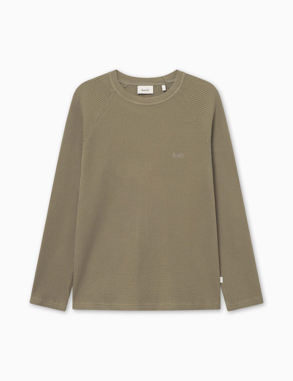 SKY WAFFLE LONGSLEEVE - DUSTY OLIVE