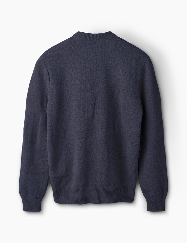 RELAX JACQUARD KNIT - NAVY