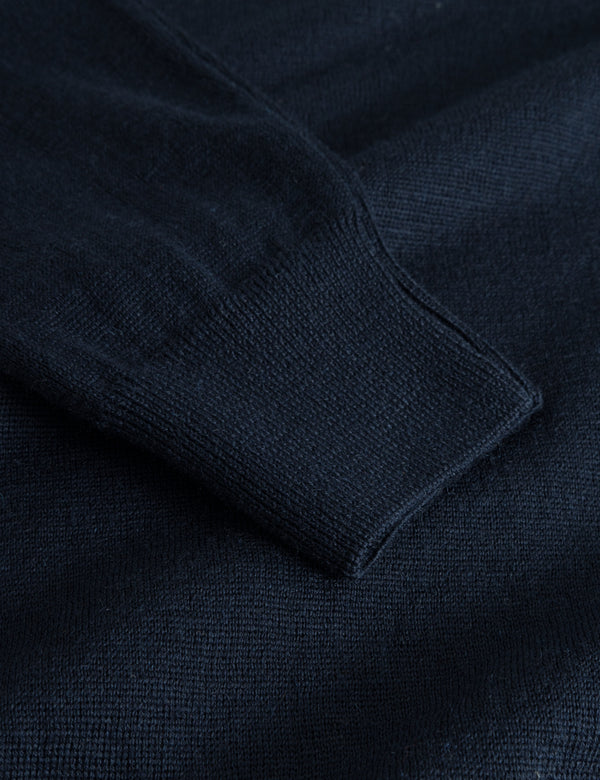 BASE MERINO POLO KNIT - NAVY