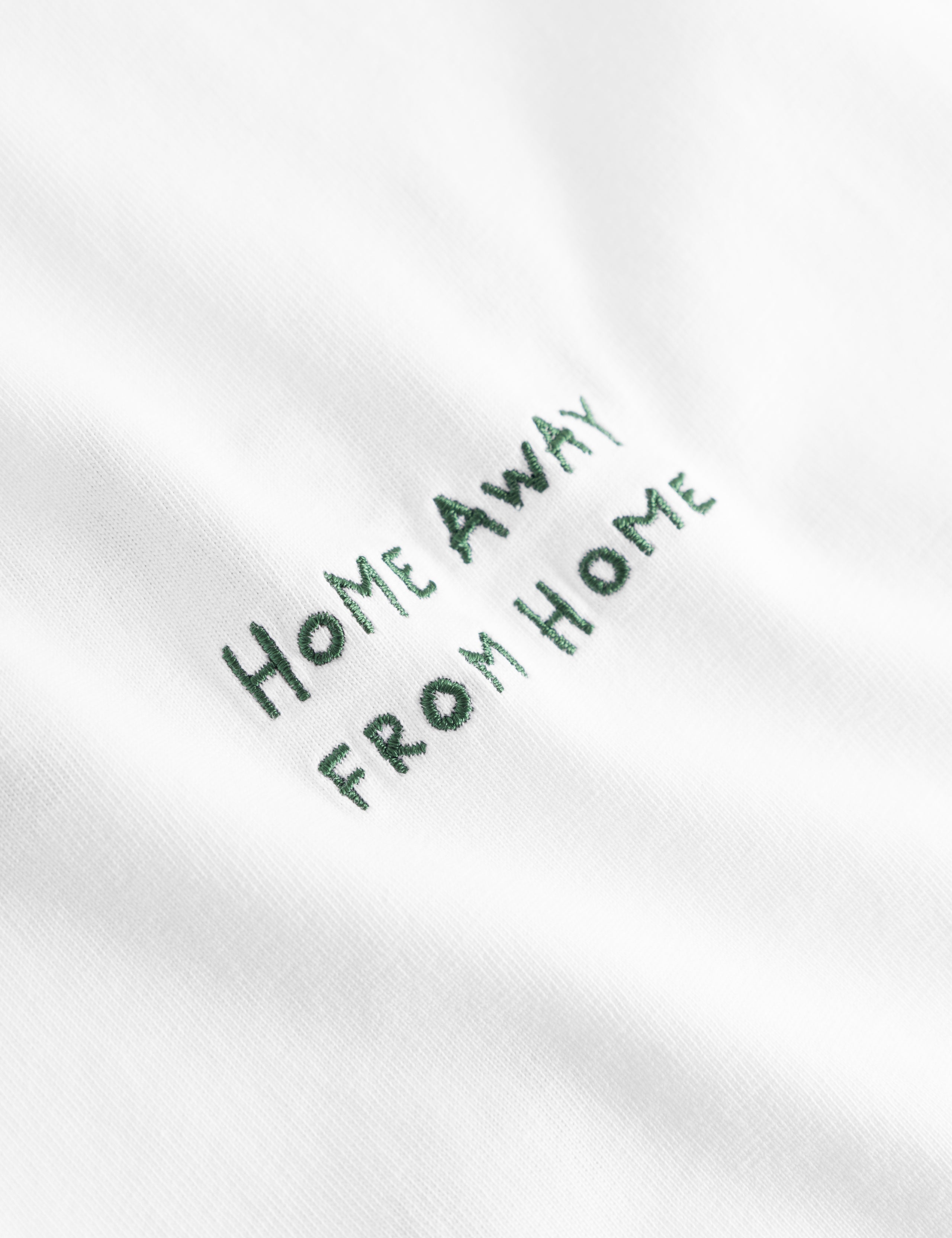 ABODE EMBROIDERY T-SHIRT - WHITE/GREEN