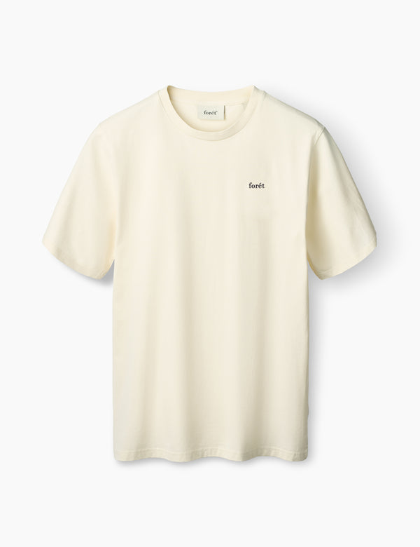 ABODE EMBROIDERY T-SHIRT - CLOUD/NAVY