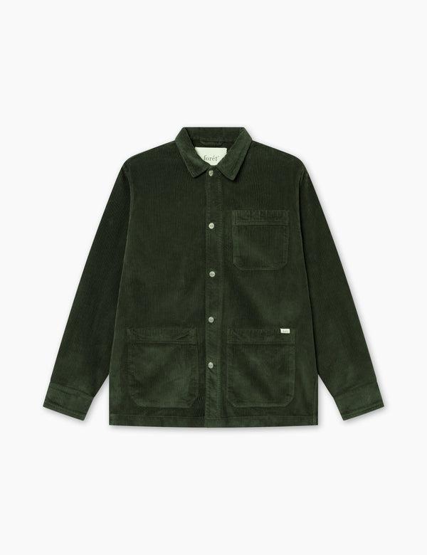 ROWAN OVERSHIRT - DARK MOSS CORDUROY