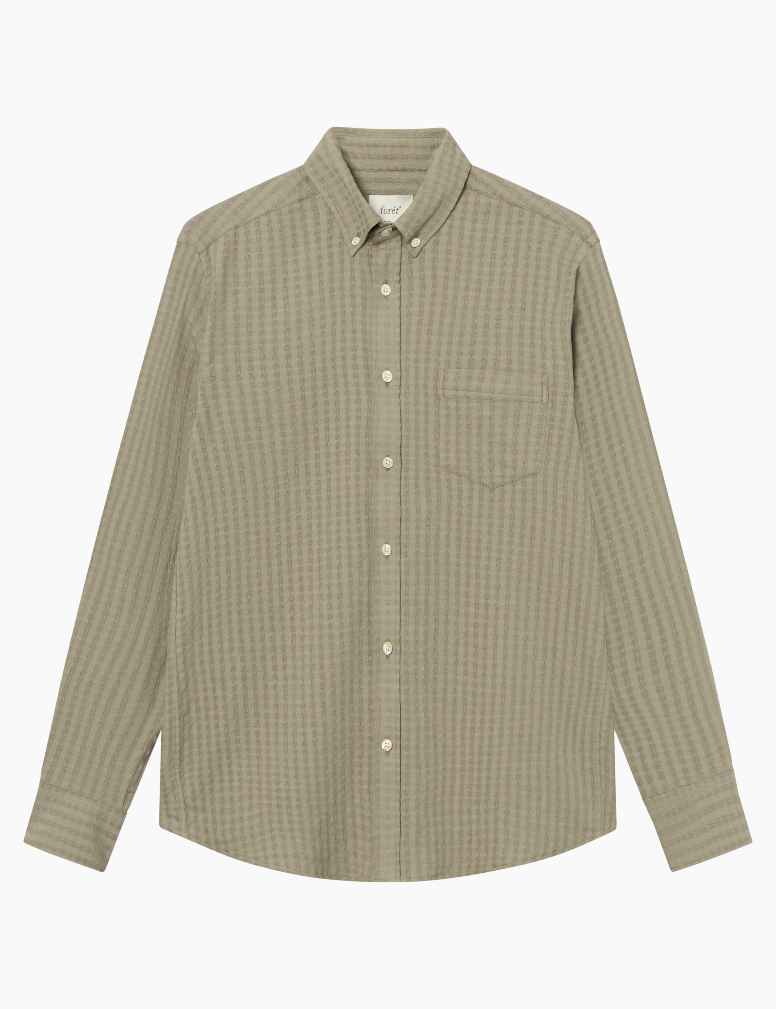 DAWN JACQUARD SHIRT - DUSTY OLIVE